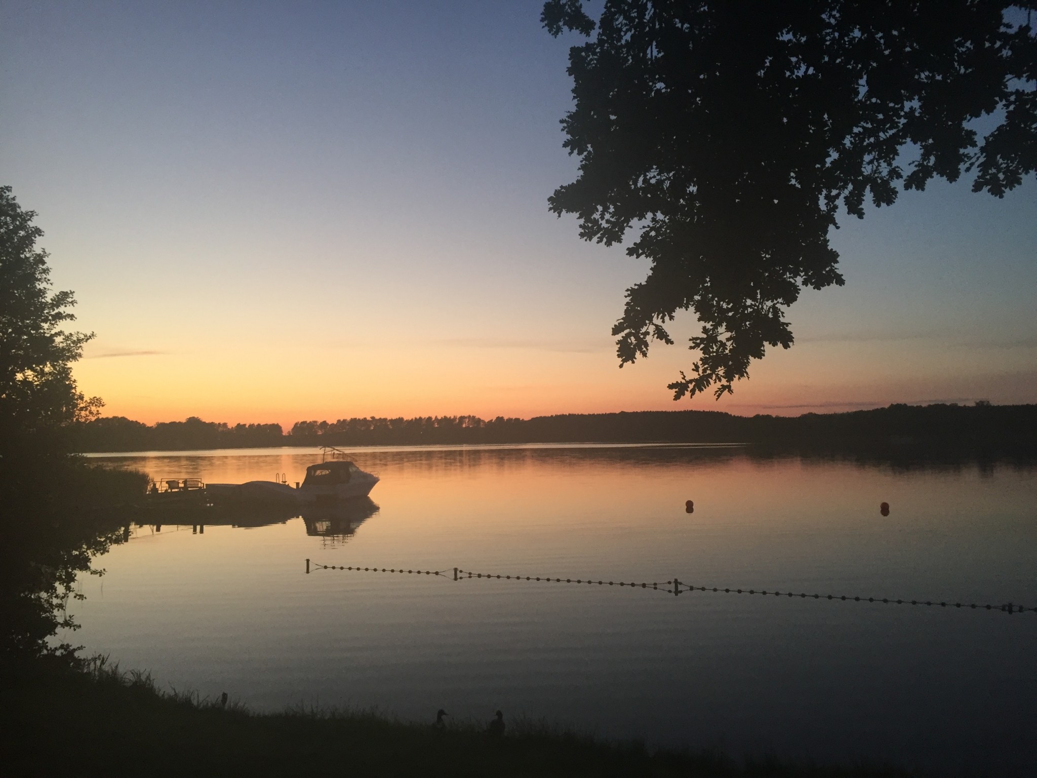 Sonnenuntergang am Pälitzsee Anfang Juni 2016