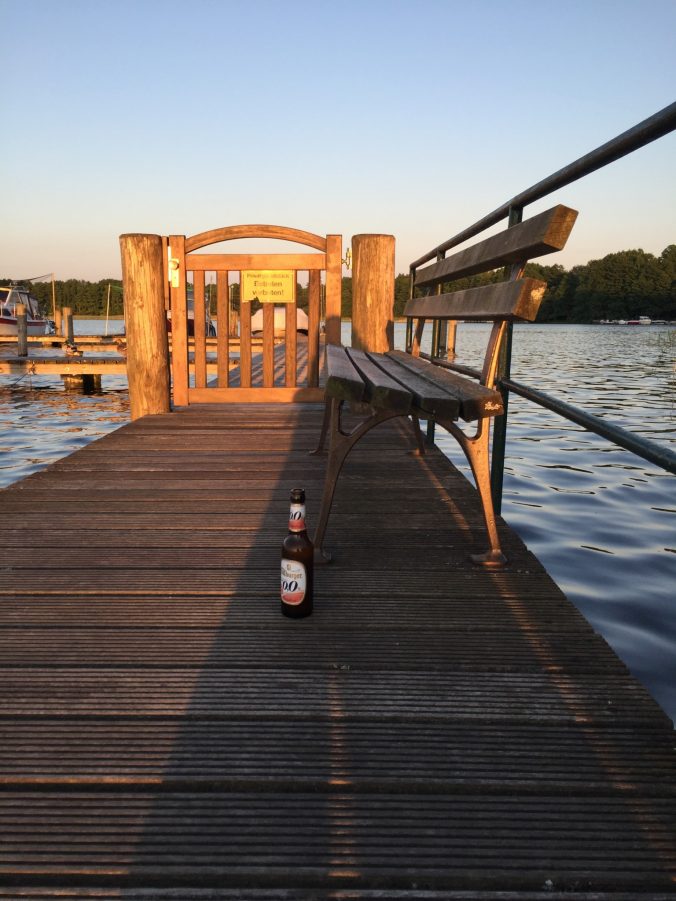 Abends am Pälitzsee im Juni 2016 am Steg