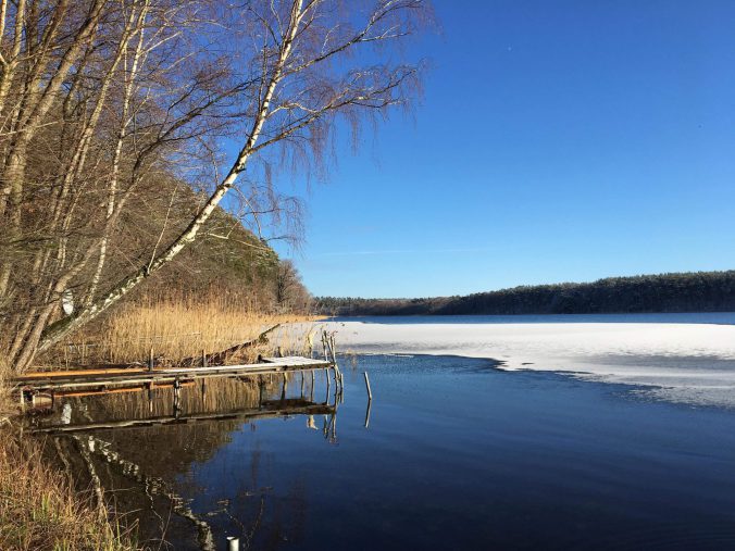 Winter in Brandenburg - Ferienhaus Pälitzsee in Großzerlang